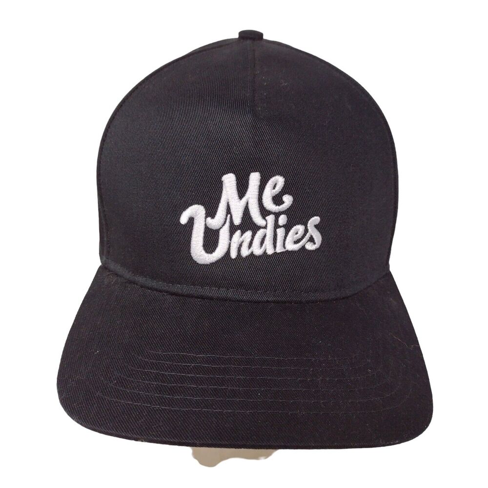 Me Undies Black Purple Adjustable Snapback Baseball Hat Cap Embroidered